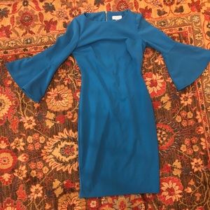 Calvin Klein bell sleeve sheath dress